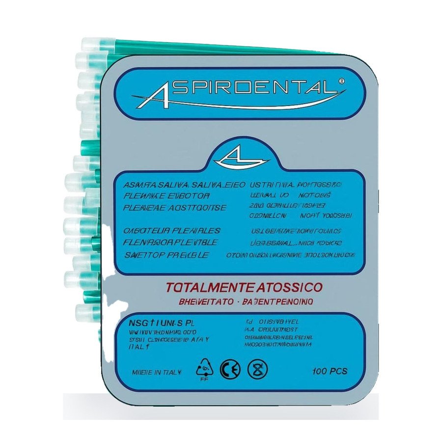 Слинотяги стоматологічні Aspirdental, зелені, 100 шт