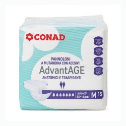 Підгузки для дорослих Conad AdvantAGE M, 80–115 см, 15 шт