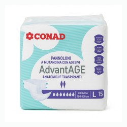 Підгузки для дорослих Conad AdvantAGE L, 115–150 см, 15 шт