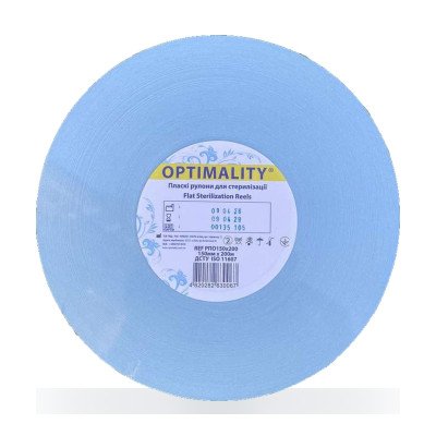 Рулон для стерилізації OPTIMALITY 100 мм × 200 м (плаский, з індикатором)